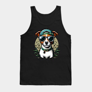 Funny Jack Russell Terrier with Sunglasses Tank Top